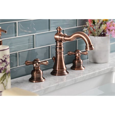 Kingston Brass Widespread Bathroom Faucet, Antique Copper FSC197AXAC
